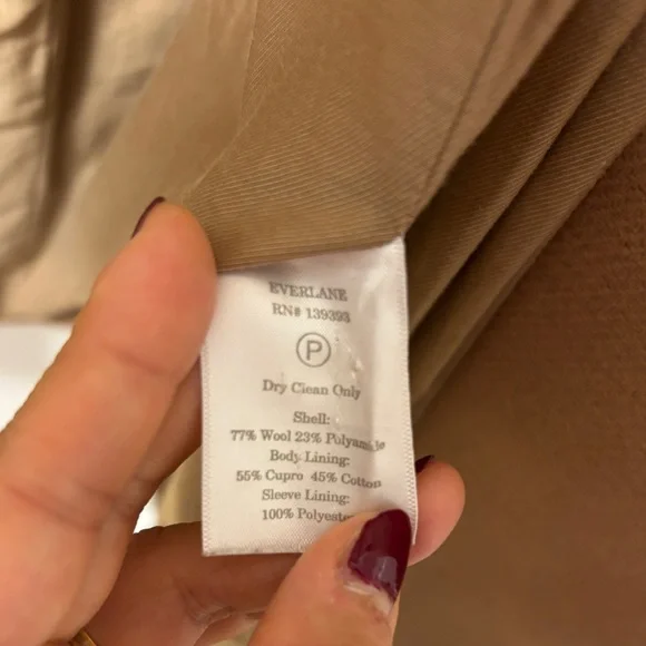 Beautiful Everlane Camel Color Wool Coat